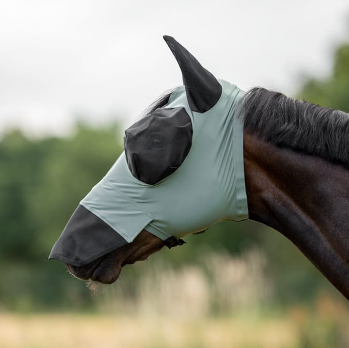 Busse Vliegenmasker Twin Fit Flexi Plus-Olive-Cob