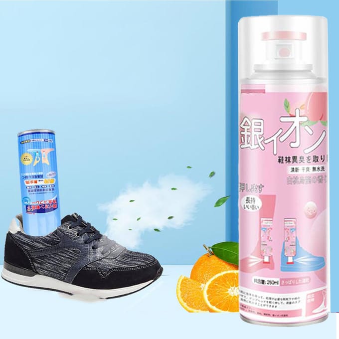 Désodorisant pour chaussures Spray éliminateur d'odeurs de chaussures Éliminateur d'odeurs de chaussures malodorantes pour la maison le voyage Bouteille rose white