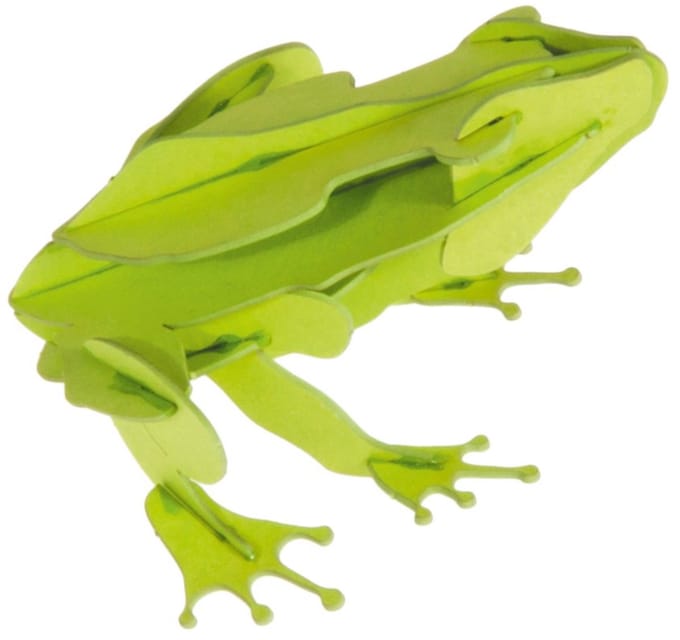 3D puzzel en bouwpakket karton model kikker