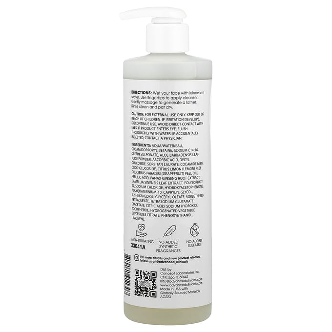 Nettoyant Éclaircissant à la Vitamine C, 347 ml(11.75 Fl Oz)
