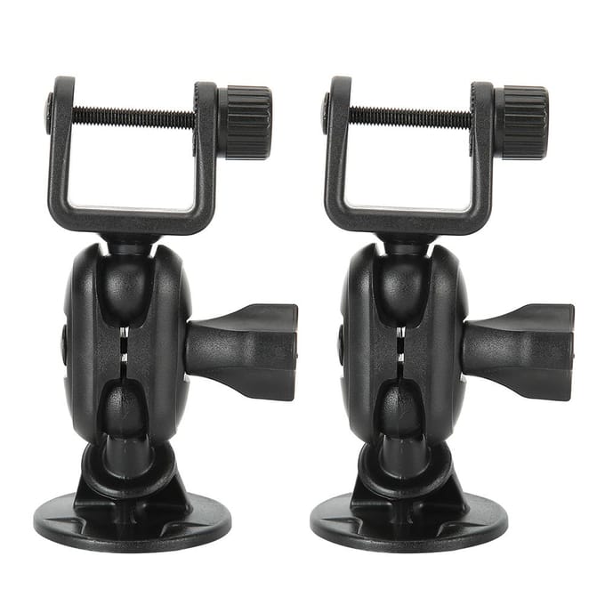 2 stuks Mini Dashcam Montagebeugel Dashboard Recorder Zuignap 360 Graden Verstelbaar black