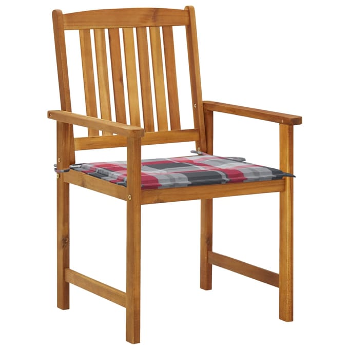 vidaXL - Tuinstoelen - 2 - st - met - kussens - massief - acaciahout
