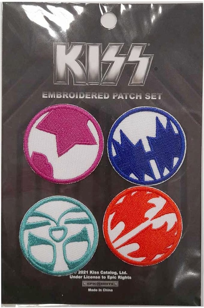 Kiss - Mini Icons Patch - Set van 4 - Multicolours