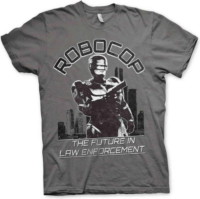 Robocop Heren Tshirt -S- The Future In Law Enforcement Grijs