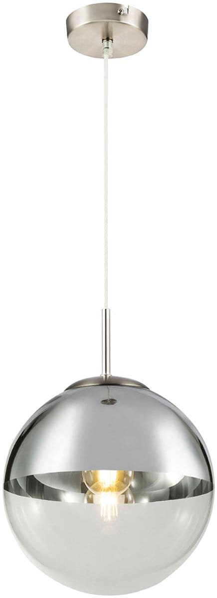 Globo - hanglamp - Varus - nikkel - glas - Ø 25cm - E27 - 15852