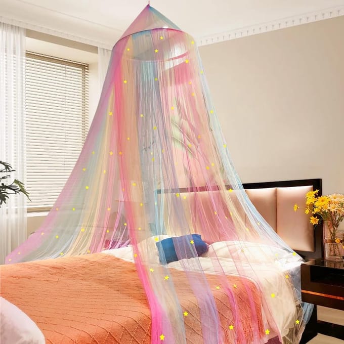 MKSS® Klamboe 1 Persoons - Muggennet - Muskietennet Baby - Regenboog