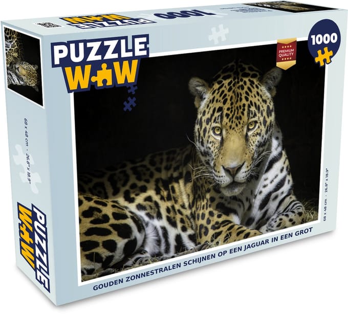 Puzzel Jaguar - Zon - Grot - Legpuzzel - Puzzel 1000 stukjes volwassenen