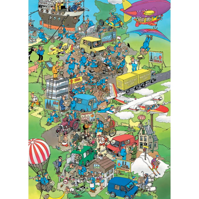 Jan van Haasteren Oldtimers - Pakketstress - Puzzel 1000 stukjes volwassenen - Legpuzzels
