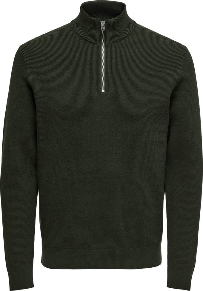 ONLY & SONS ONSPHIL REG 12 COTTON HALF ZIP KNIT NOOS Heren Trui - Maat M