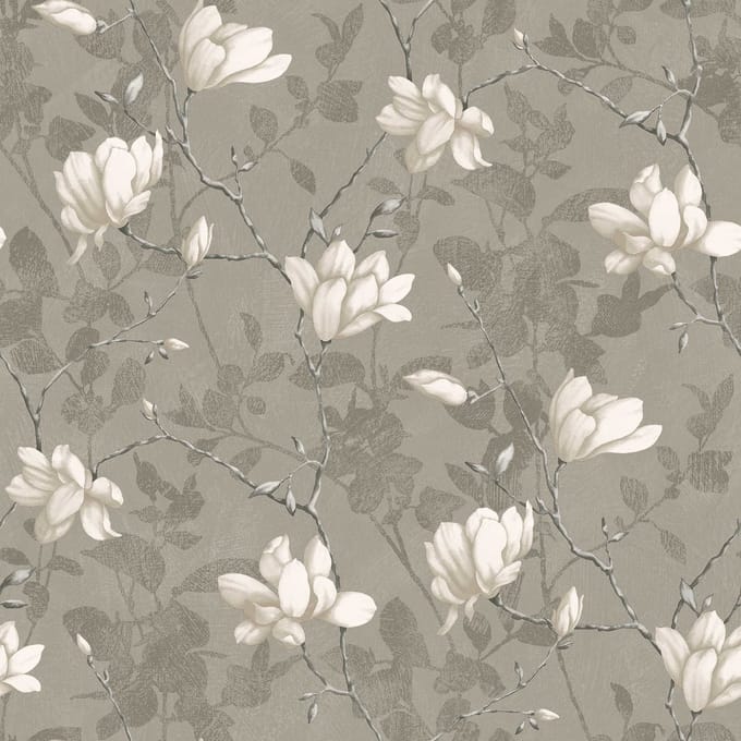 Boråstapeter Vliesbehang 7227 - Adorn - Botanisch Grijs - 53cm x 10.05m