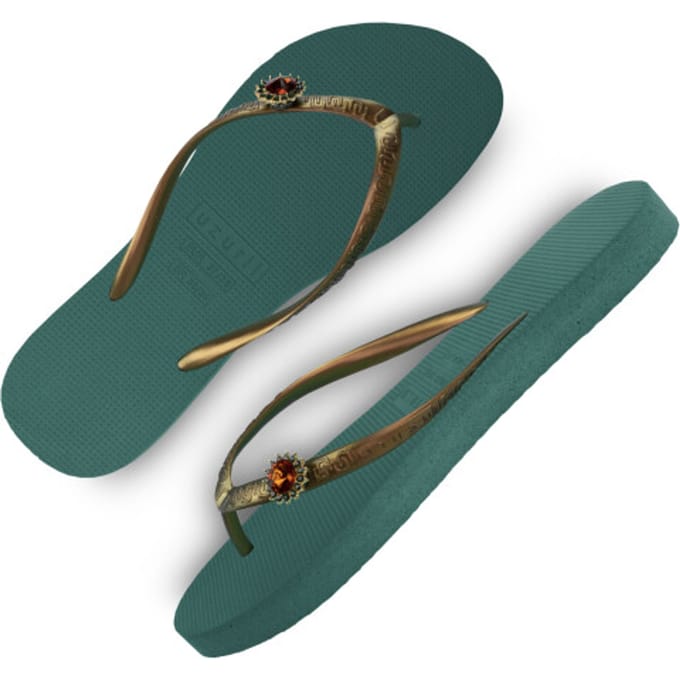 Uzurii | Teenslippers | Dames | Bosgroen | Maat 37/38