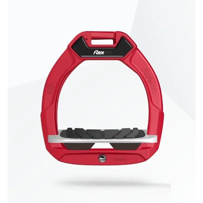 Veiligheidsstijgbeugels voor ruiters Hellend Grip Rood/Grijs/Bruin kind Flex-On Safe-On