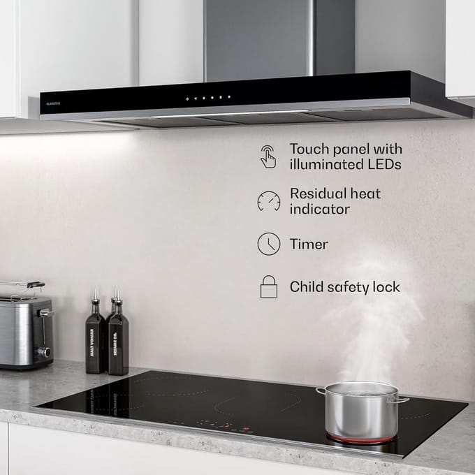 Keramische Kookplaat 90 cm met 5 Zones, Touch Control en Timer