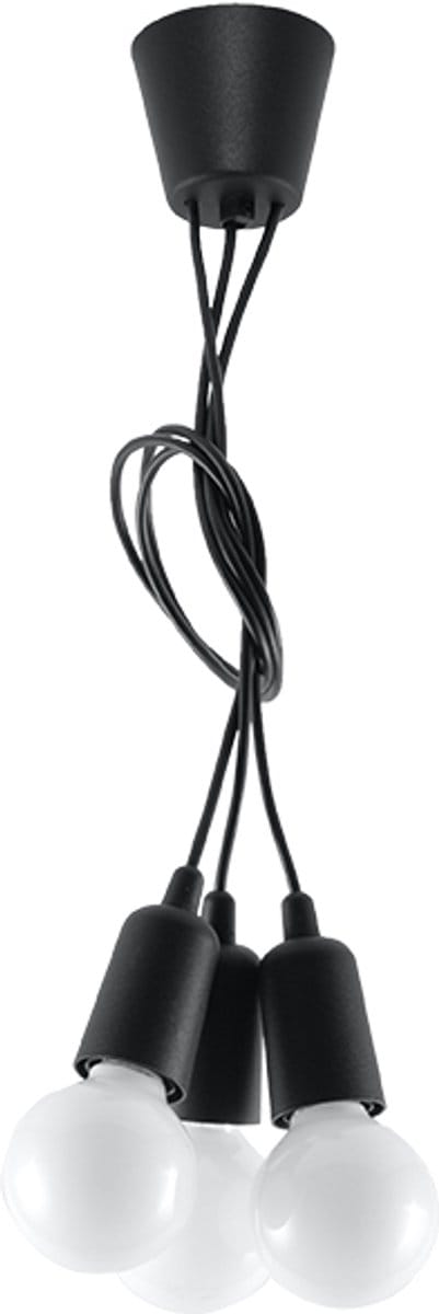 Licht-Erlebnisse - Nessa - Hanglamp - E27 - van - PVC - in - Zwart