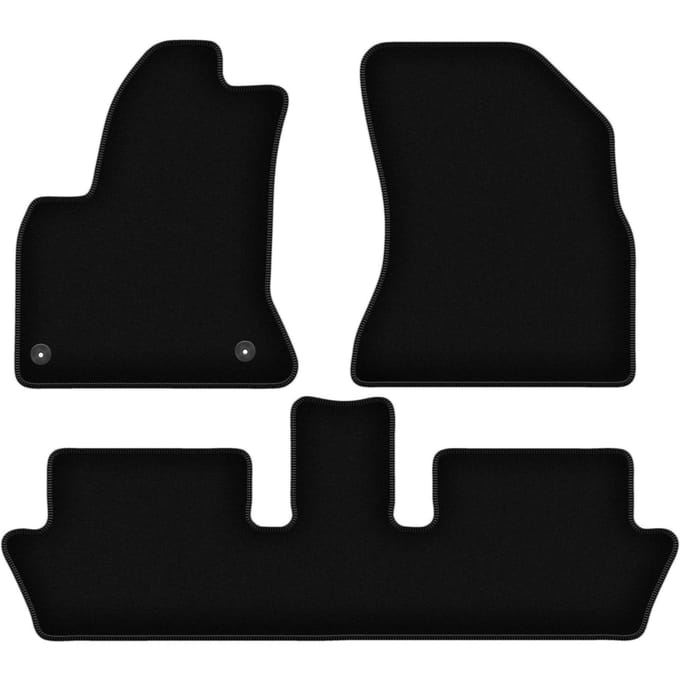 BASIC zwarte veloursmatten voor: Citroen C4 Grand Picasso minivan (2006-2013)