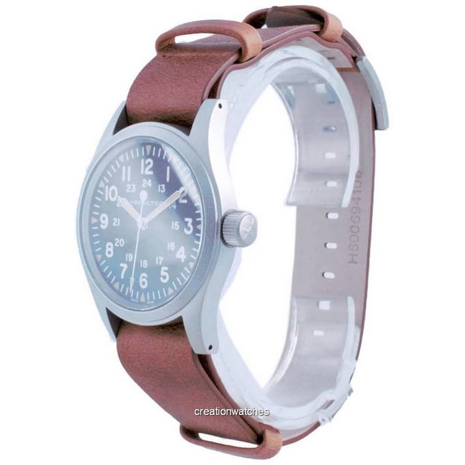 Hamilton Khaki Field Zwarte Wijzerplaat Mechanisch H69439531 Herenhorloge black