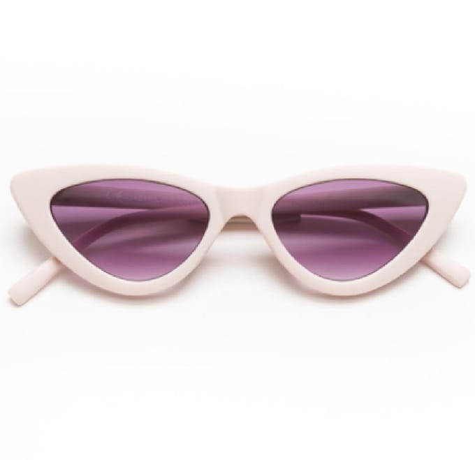Piu Forty OKKIA Preassembled sunglasses with soft touch spectacle frames cat shapes – col. White