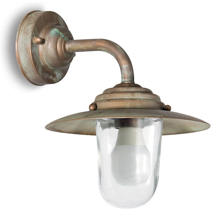 Moretti Luce Buitenlamp Chalet hoogte 26cm messing ant./helder