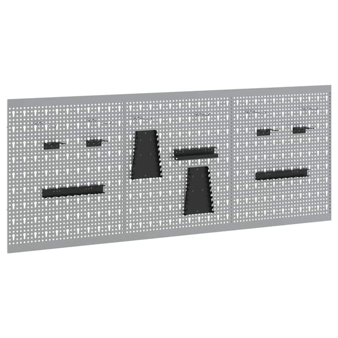 vidaXL - Gereedschapswand - 3 - st - Grijs - 150 - x - 1 - x - 60 - cm