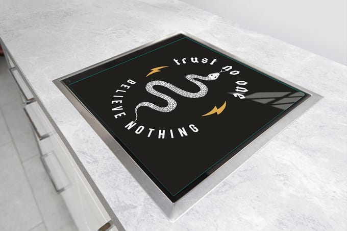 TMK ArtDeko - Snijplank - Glas - 50x52 cm - Veilig