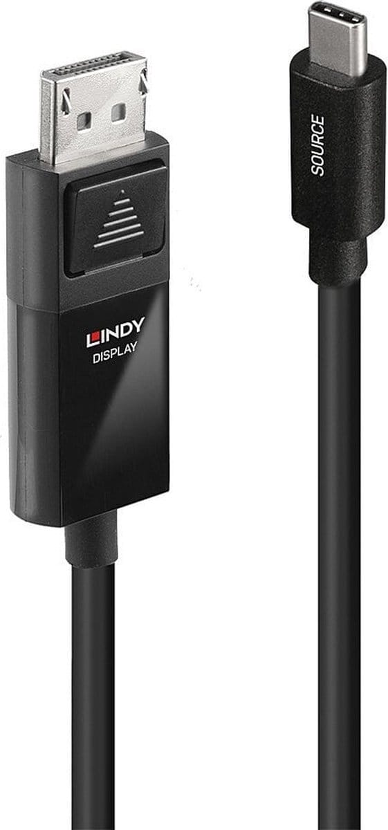Lindy - video adapter cable - 24 pin USB-C to DisplayPort - 1 m