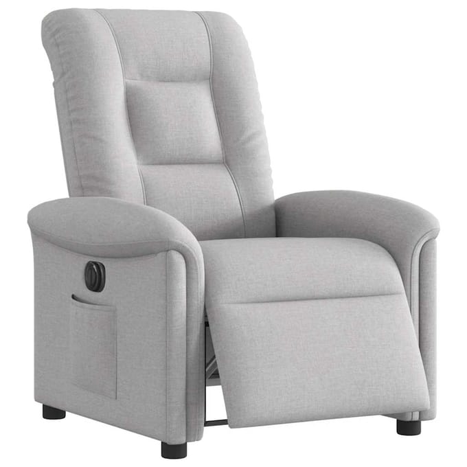 vidaXL - Fauteuil - elektrisch - verstelbaar - stof - wolk - grijs