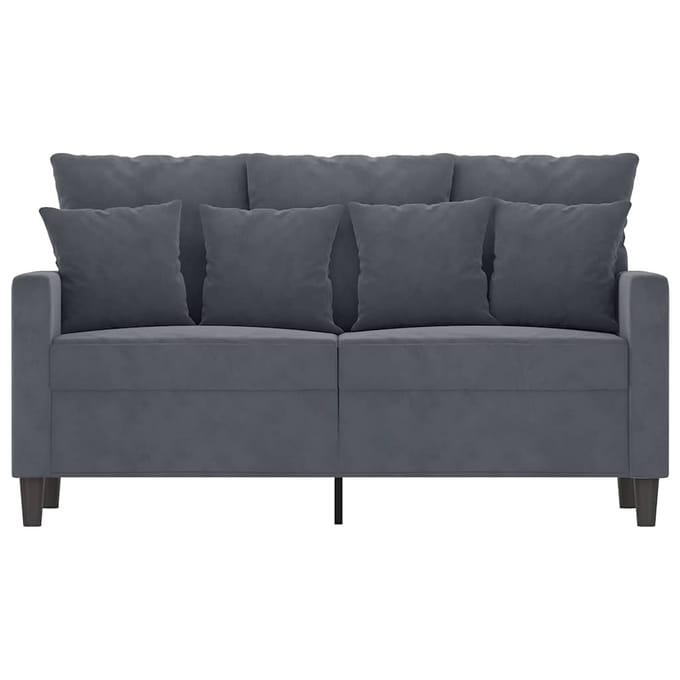 Vidaxl Bank 2-Persoons, Donkergrijs, 120 Cm, Bekleed met Fluweel