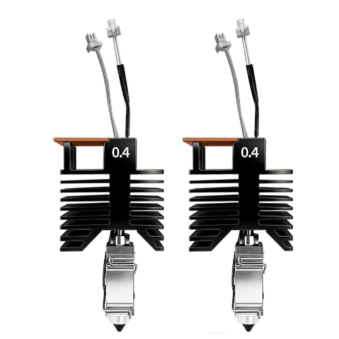 2 Stuks 0,4 mm Hotend Kit Vervanging voor Snapmaker U1 3D Printer Extruder Hotend met 2 Siliconen Sokken 2 Mondstuk Borstels 2 black