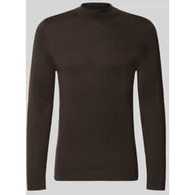 Slim fit shirt met lange mouwen van zuivere scheerwol model 'Arwon'