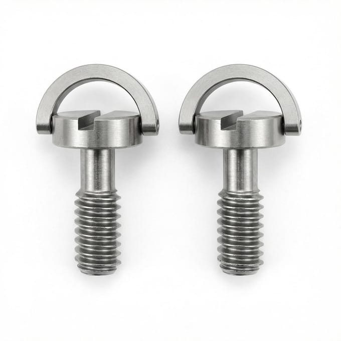 Statiefschroeven - Snelkoppelingsschroeven - Camera Bevestigen - D-ring handvast - 2 stuks - Zilver