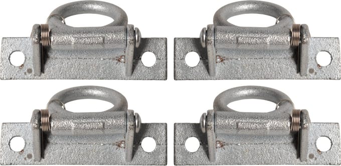 Vloerring met veer 90x23 mm - set van 4 stuks