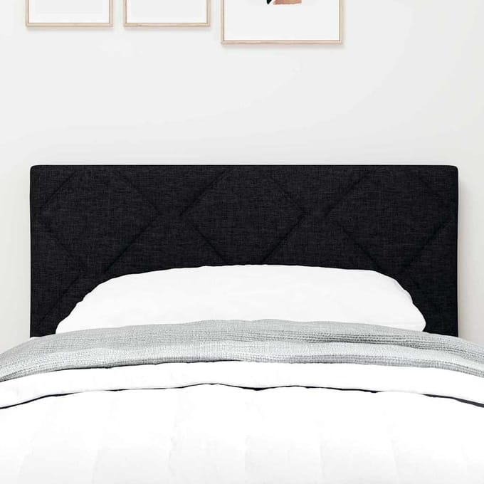 vidaXL - LED - Hoofdbord - Zwart - Stof