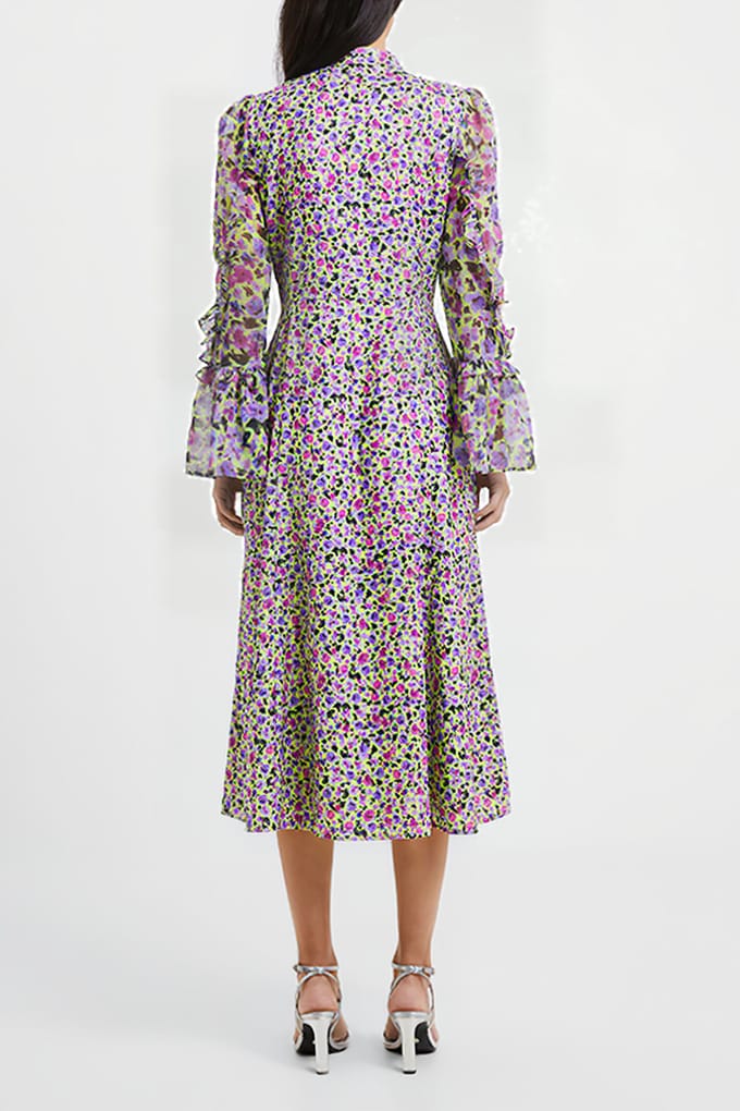French Connection Alezzia Ely Midi Dress Sharp Green Taglia: 10 | Abiti Midi Outlet | Donna | Verde