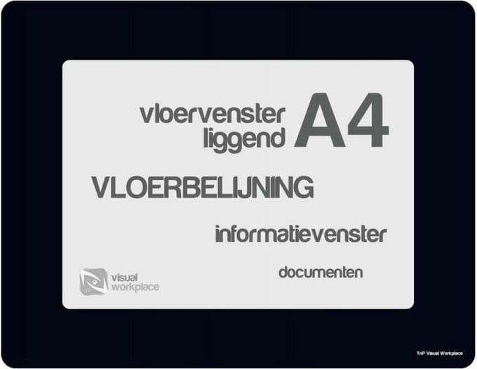 Vloervensters A4 (Zwart)