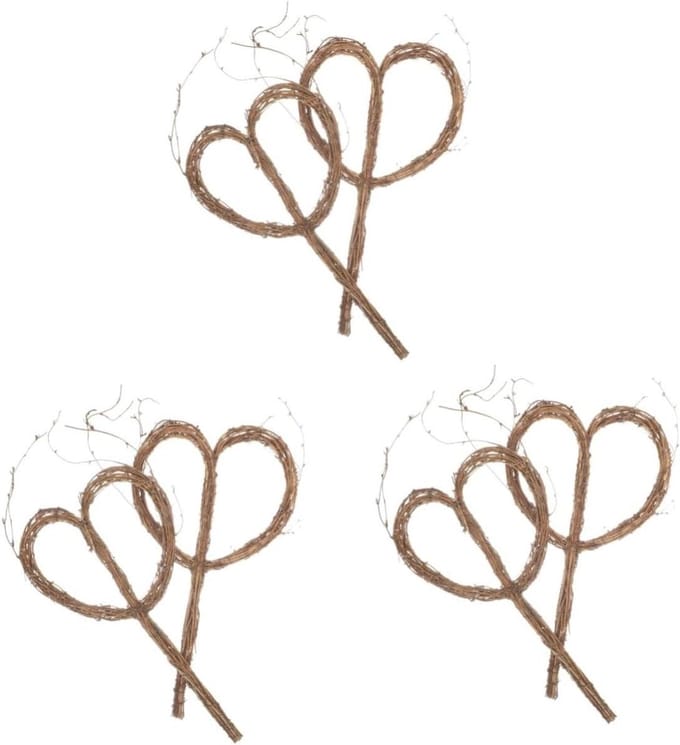 Boeket Accessoires - Krans Frame - Decoratief Knutselen - Hartvormige Basis - 39x21cm - Koffie
