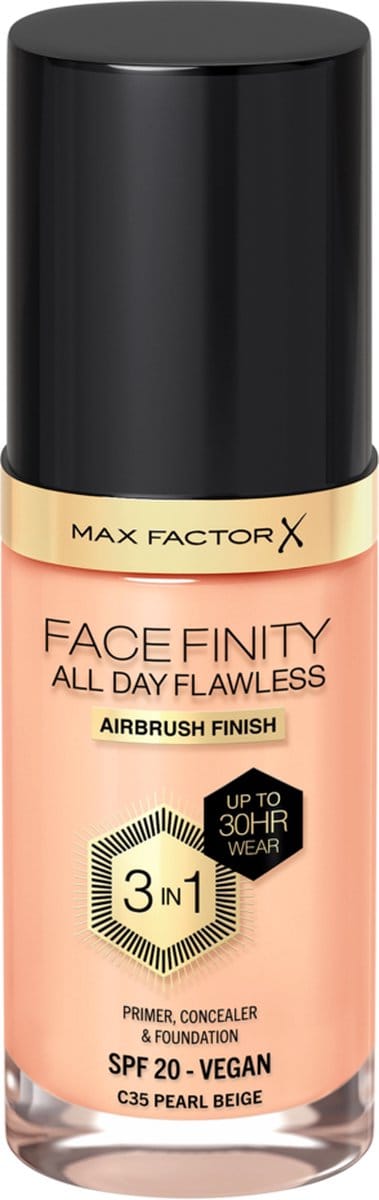 Facefinity 3in1 Primer, Concealer & Foundation #35-perzik Beige 30 ml