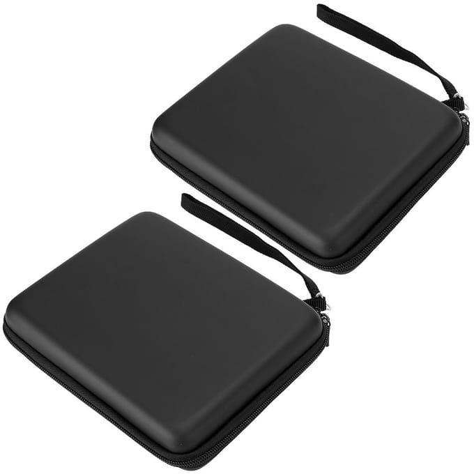 2 Stuks EVA Harde Verpakkingstas Opbergbare Draagbare Tas Beschermhoes met Veters voor 2DSZwart pink