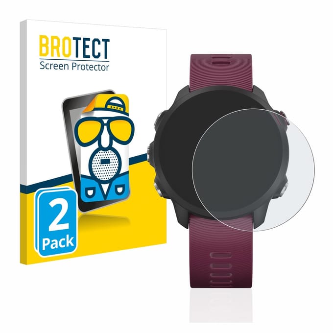 BROTECT - Screenprotector voor Garmin Forerunner 245 / 245 Music / 45 - Folie Beschermfolie matte 2 Stuks