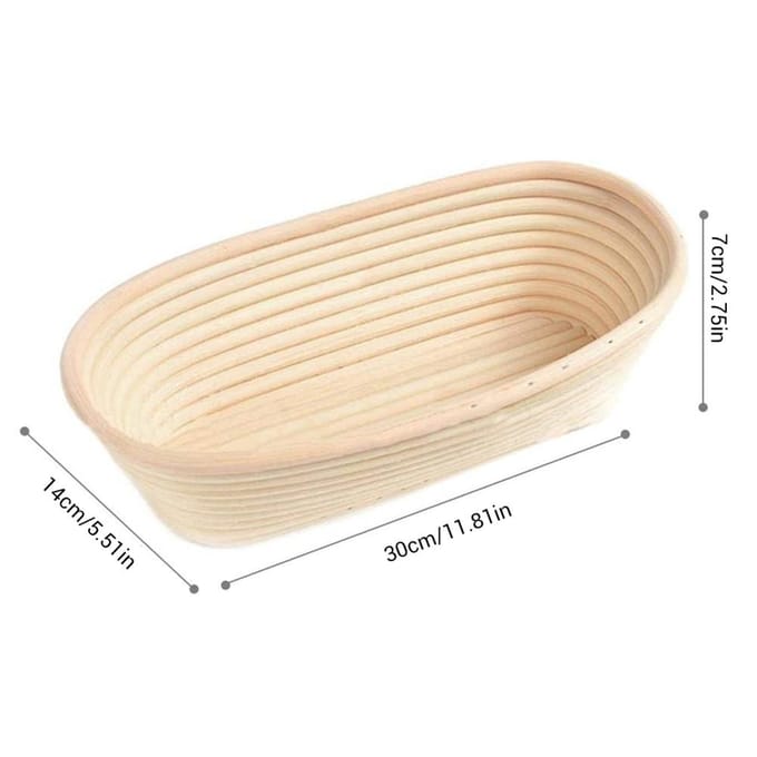 Paniers de fermentation ovales en rotin pour pain 15cm