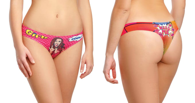 M Memème String -S- COMIC FANS PINK Multicolours