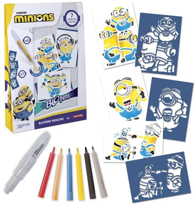 Lansay – Blopens – Pochoirset Minions – Herbruikbaar – 5 jaar