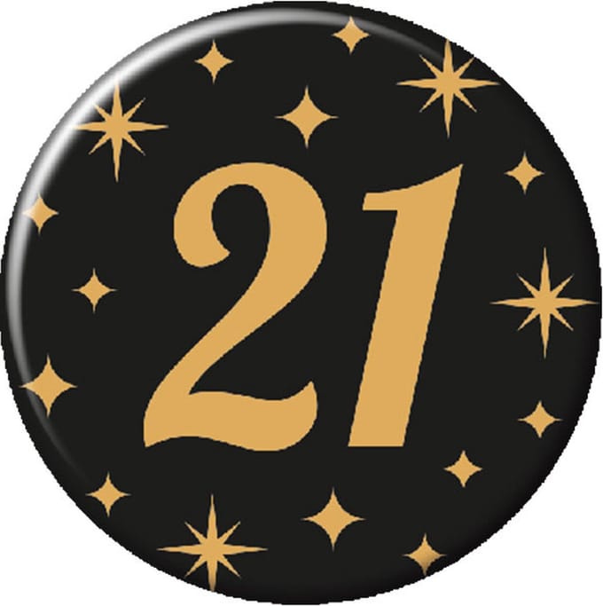 Paperdreams - Button Classy Party - 21 jaar