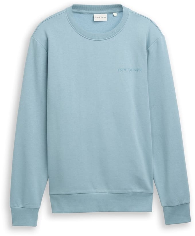Tom Tailor - Sweatshirt met logo-print - Maat L - tourmaline
