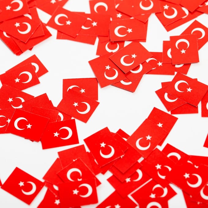 Tafelconfetti Turkse Vlag (150st)