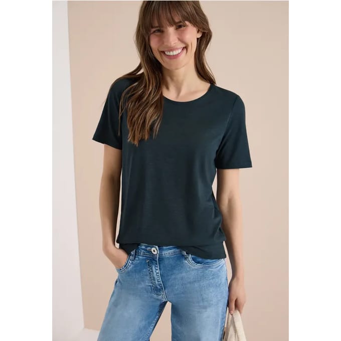 Basic Shirt met ronde hals