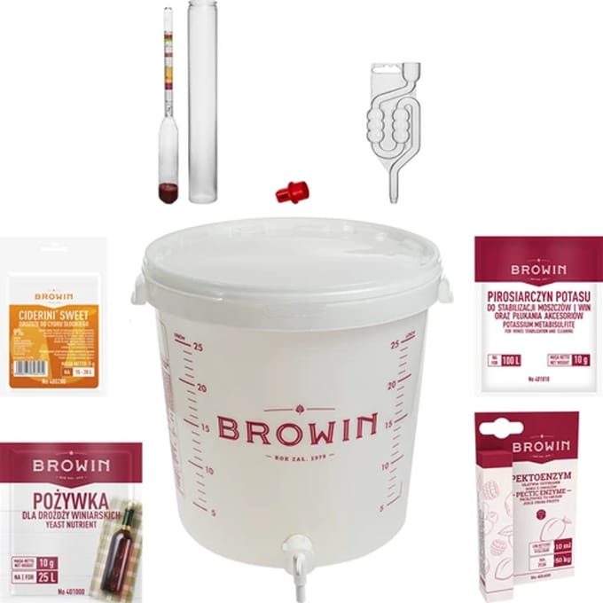 Puurmaken Browin Ciderkit voor het zelf maken van 20l cider!