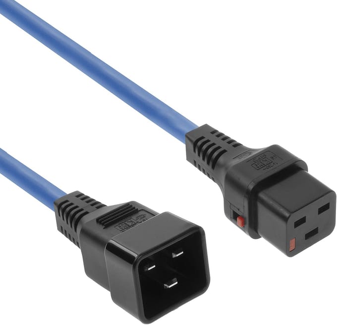 ACT Netsnoer C19 IEC Lock - C20 blauw 3 m, PC1376 AK5207