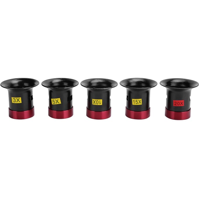 5 stuks Aluminiumlegering Vergrootglas Horlogereparatie Glaslens Vergrootglas Loep Accessoire