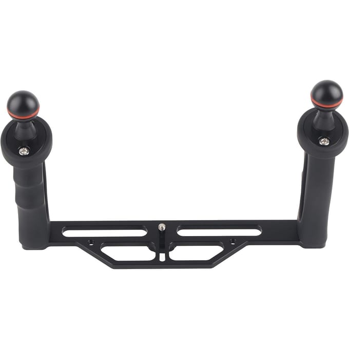 Dubbele Handgreep Aluminium Tray Stabilisator Rig Duiken Onderwater Camera Behuizingen Tray black