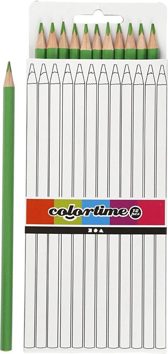 Creativ Company Triangular colored pencils - Lichtgroen 12pcs.